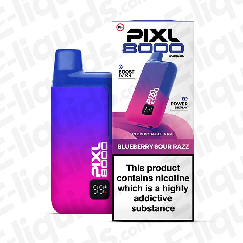 PIXL 8000 20mg Prefilled Pod Kit Blueberry Sour Razz