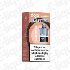 Vaporesso Dojo Blast 6000 Breakfast Tea Prefilled Pod packaging with nicotine warning.