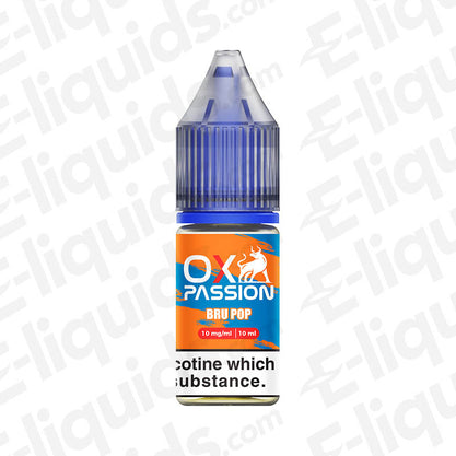Bru Pop OX Passion Nic Salt E-liquid by OXVA