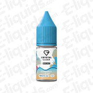 Caribbean Crush Nic Salt E-liquid by Crystal Clear Bar Salts in 10mg, 10ml bottle with tropical flavor blend.
