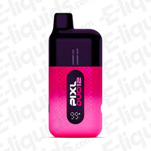 PIXL Duo Legal Big Puff Disposable Vape in Cherry Ice and Cherry Pop flavors, showcasing sleek design and advanced mouthpiece.