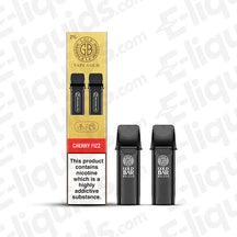 Gold Bar Reload Cherry Fizzy Prefilled Pods with 2ml e-liquid and nicotine warning.