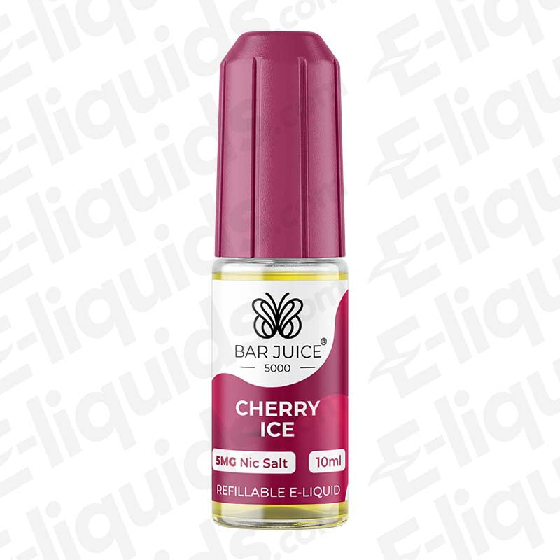 Cherry Ice Bar Juice 5000 Nic Salts bottle, 10ml refillable e-liquid