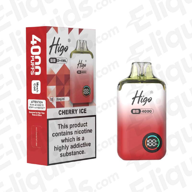 Higo BB 4000 20mg Prefilled Pod Kit Cherry Ice