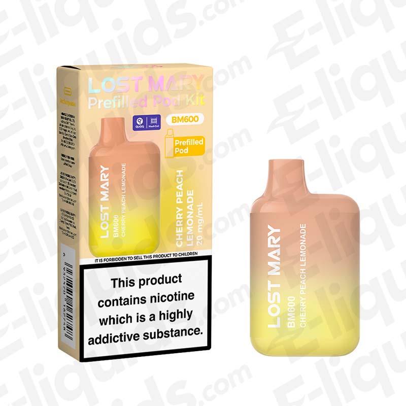 Lost Mary BM600 20mg Prefilled Pod Kit Cherry Peach Lemonade