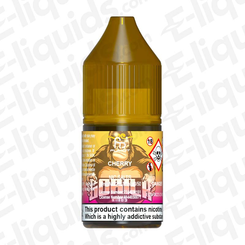Cherry RandM Tornado 7000 Nic Salt E-liquid by Fumot, 10mg and 20mg nicotine strength, 50/50 PG/VG ratio.