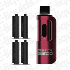 REVOL 2600 4-in-1 Pod Kit with four flavour pods for versatile vaping experience.