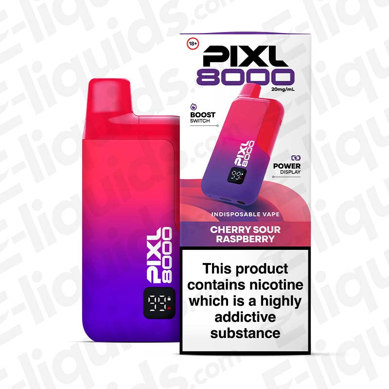 PIXL 8000 20mg Prefilled Pod Kit Cherry Sour Raspberry