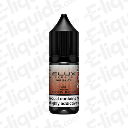 cola nic salt eliquid by elux legend