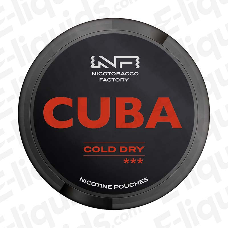 Cold Dry Black Nicotine Pouches by Cuba 