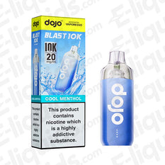 Vaporesso Dojo Blast 10K Cool Menthol Prefilled Pod Kit with box, 10,000 puffs capacity, rechargeable battery, smooth MTL vaping.