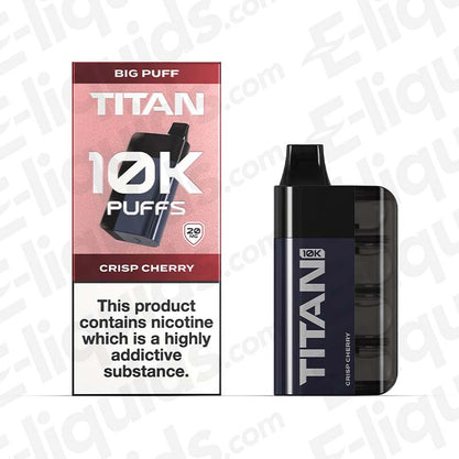 Titan 10K Crispy Cherry Legal Big Puff Disposable Vape