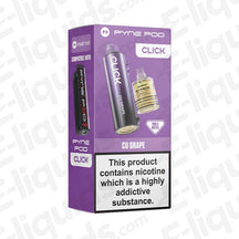 Pyne Pod Click 50K Prefilled Pod with bold CU Grape flavour in lavender packaging.