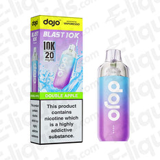Vaporesso Dojo Blast 10K Double Apple Pod Kit with up to 10,000 puffs and rechargeable battery, featuring smooth MTL vaping.