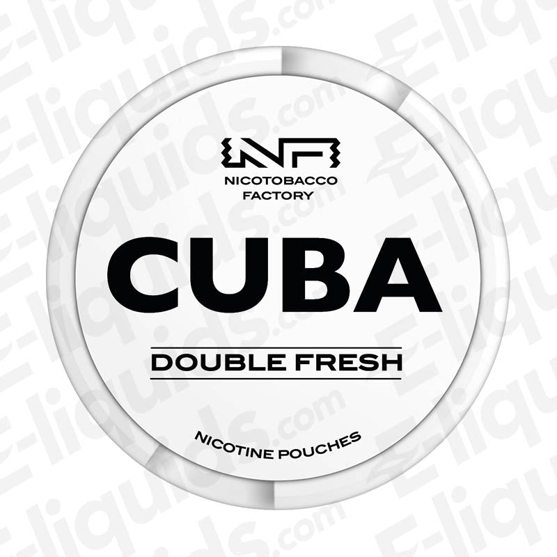 CUBA Double Fresh Nicotine Pouches mint flavored, tobacco-free, 25mg & 66mg, refreshing nicpods