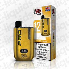 IVG Pro 6000 Legal Big Puff Disposable Vape in Double Mango flavor with USB charging and LED display.