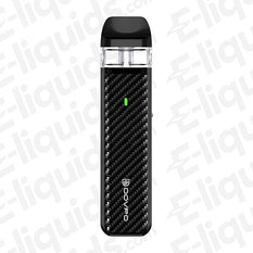 Dovpo Ayce Mini Pod Kit in sleek carbon finish, ideal compact vaping device for on-the-go performance.