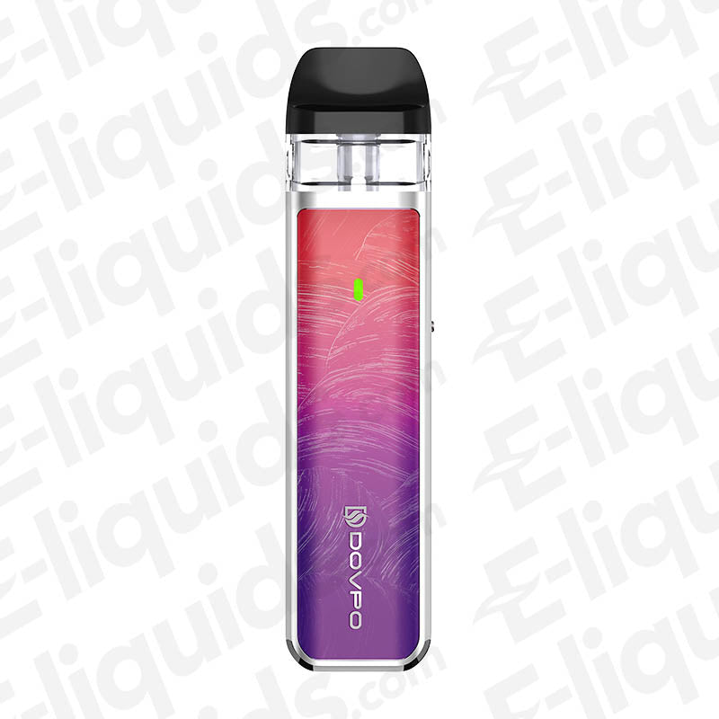 Dovpo Ayce Mini Pod Kit featuring a sleek gradient design, compact size, and innovative vaping technology.