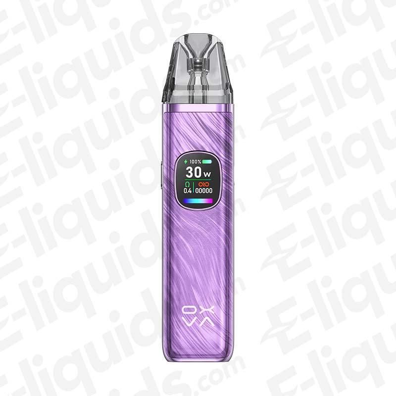 OXVA Xlim Pro 2 Pod Kit in Dream Like Purple with display screen and USB C port for fast charging.