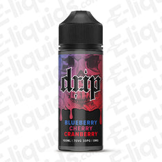 Blueberry Cherry Cranberry Shortfill E-liquid by Drip in a 100ml bottle on a white background.