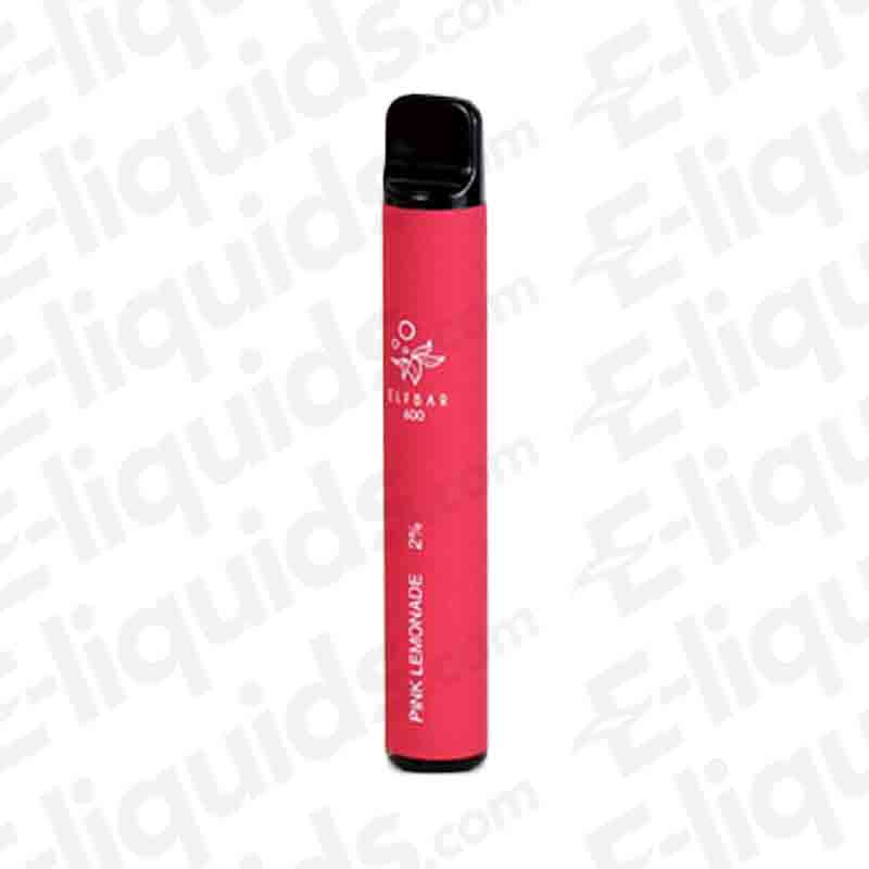 Pink Lemonade Disposable Vape Device by Elf Bar, featuring raspberry and fizzy lemonade flavors, lightweight design.