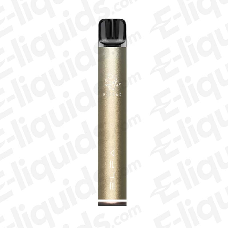 Elf Bar ELFA Pro Pod Kit vape device in sleek gold finish, featuring modern design and user-friendly features.
