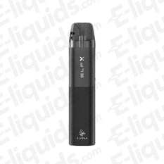 ELFBAR ELFX Vape Pod Kit featuring a sleek black design, perfect for enhancing your vaping experience with power and flavor.