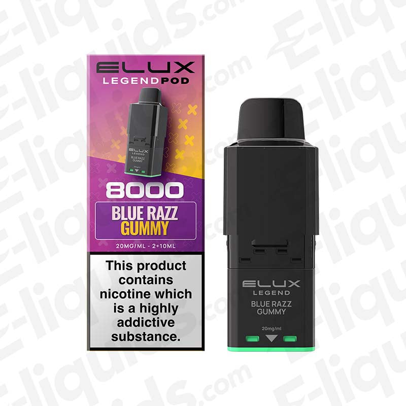 Elux Legend 8000 Blue Razz Gummy Prefilled Pod