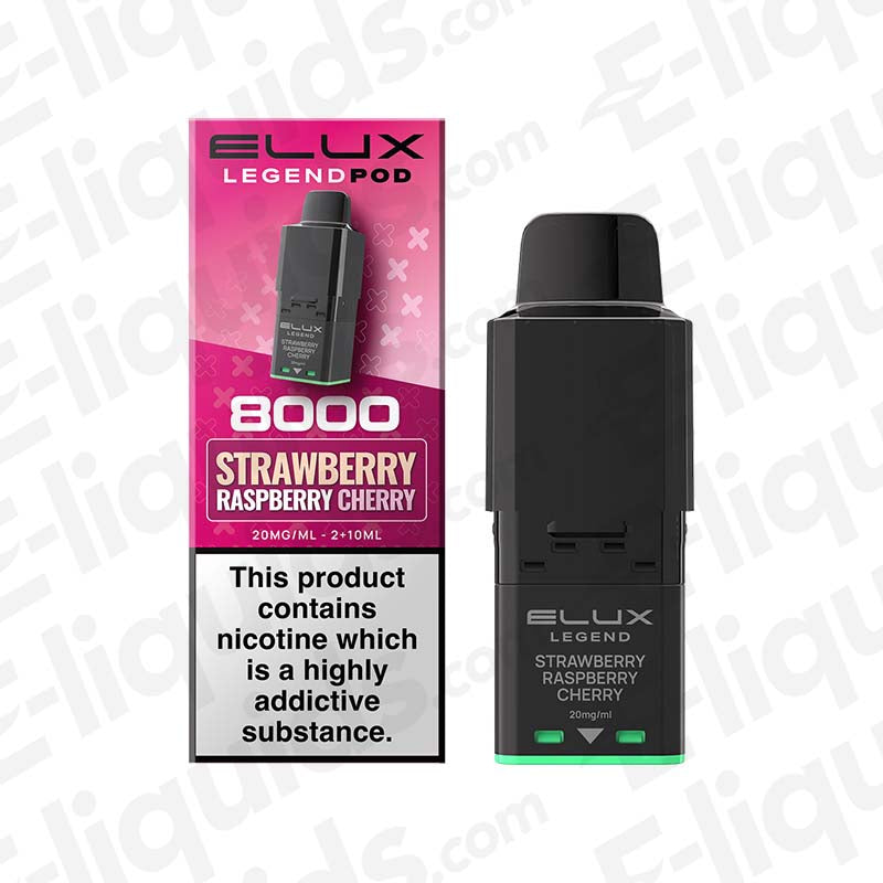 Elux Legend 8000 Strawberry Raspberry Cherry Prefilled Pod