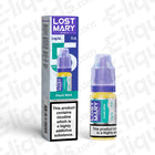 Lost Mary Nic Salt Vape Juice Fresh Mint 5mg 10ml bottle and packaging, compatible with pod and starter kits, 21 flavors available.