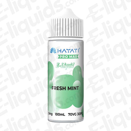 Hayati Pro Max 70/30 Fresh Mint 100ml Shortfill E-liquid