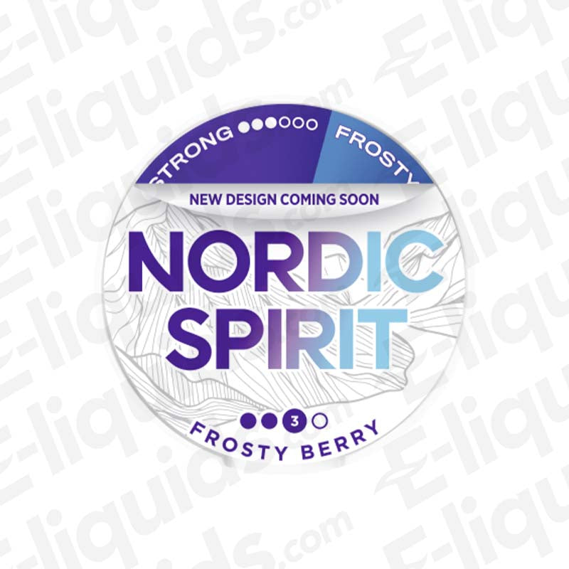Nordic Spirit Frosty Berry Nicotine Pouches with icy Berry flavour and 9mg of nicotine per pouch.