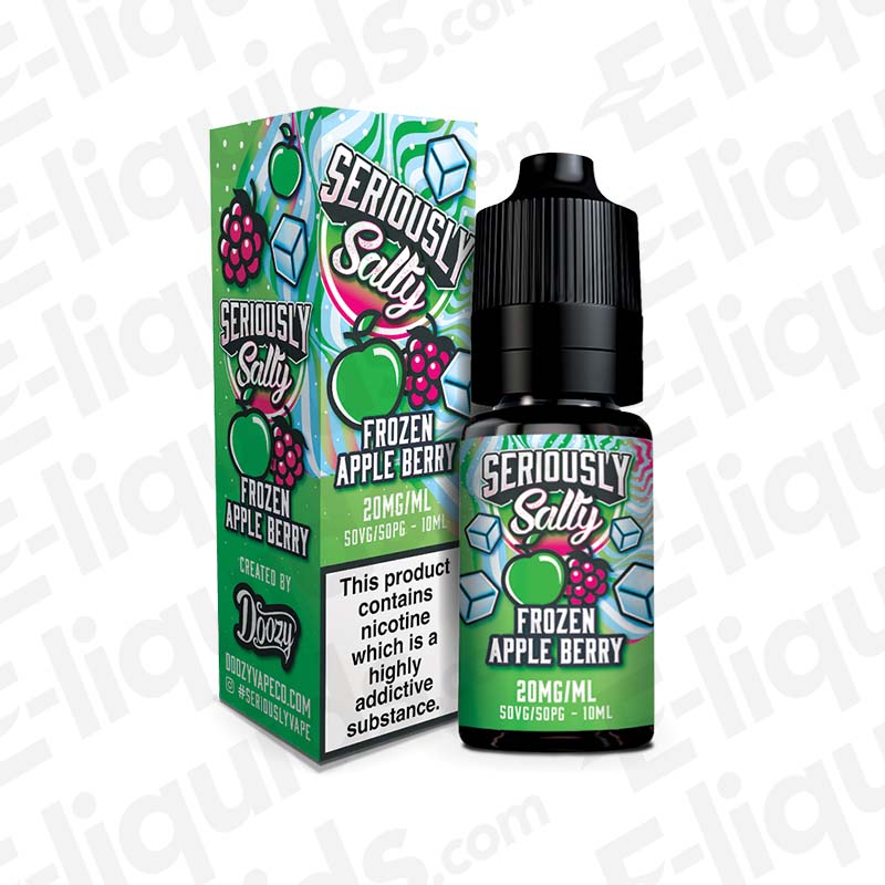 Frozen Apple Berry Nic Salt E-liquid by Doozy Vape Co - 10ml, Raspberry and Apple flavor, 20mg nicotine, perfect for pod kits.