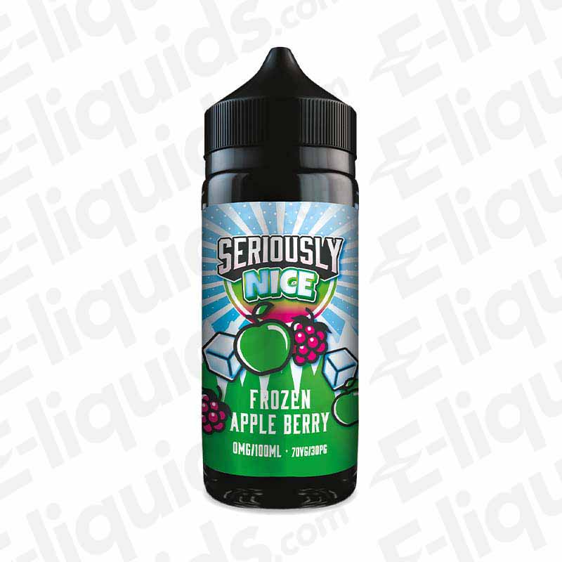 Frozen Apple Berry E-liquid by Doozy Vape Co, 120ml bottle, features green apple and raspberry flavors for sub-ohm vaping.