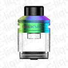 Geekvape E100 replacement pod with adjustable top airflow, 2ml capacity, and compatibility with E100 510 Adapter and P Mesh coils.
