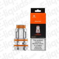 Geekvape B Series Replacement Vape Coils P0.4 for Aegis Boost, pack of 5, displayed with packaging and coil.