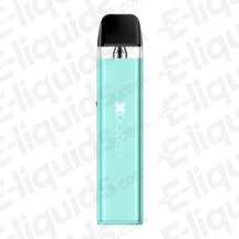 GeekVape Wenax Q Mini Pod Kit in teal color, showcasing compact design for MTL vaping with user-friendly features and 1000mAh battery.