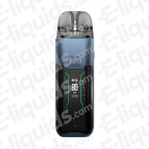 Vaporesso Luxe XR Max Glacier Blue Pod Kit with 2800mAh battery and 5-80W power range, front view display