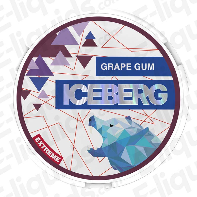 Grape Gum Extreme Nicotine Pouches by Iceberg
