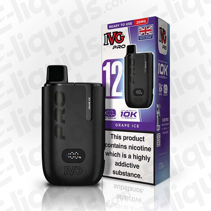 IVG Pro 12 20mg Prefilled Pod Kit Grape Ice