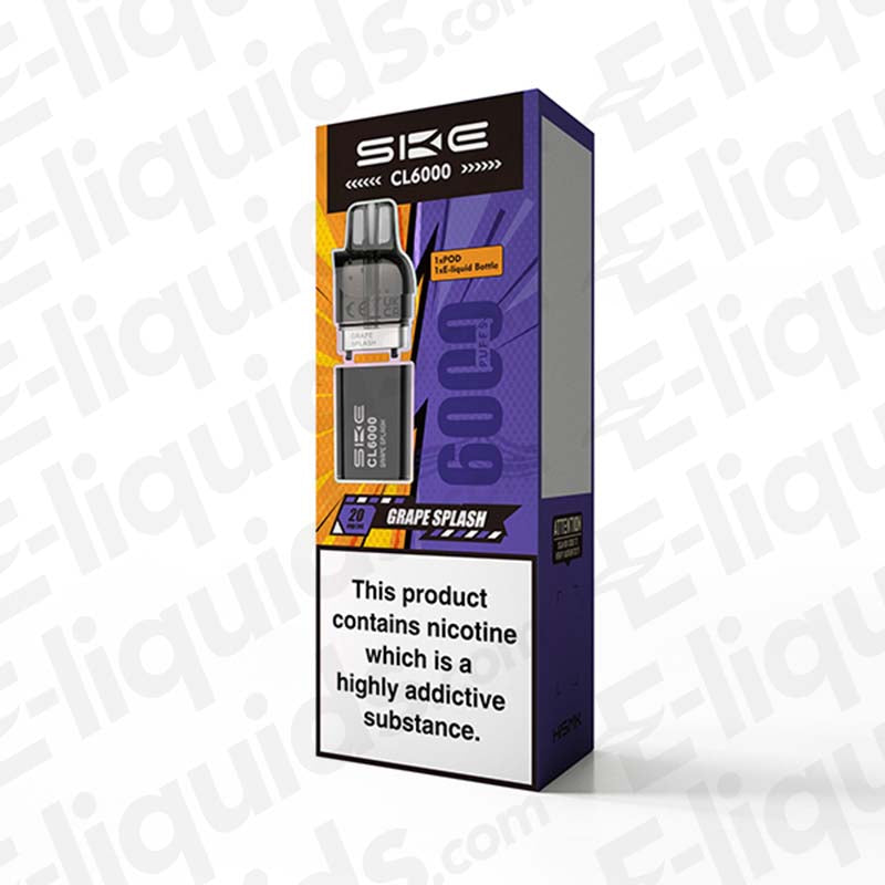 SKE Crystal CL6000 20mg Prefilled Pods Grape Splash