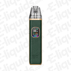 OXVA Xlim Pro 2 Pod Kit in Green Python design with a display screen, featuring a 1300 mAh battery and USB-C fast charging.
