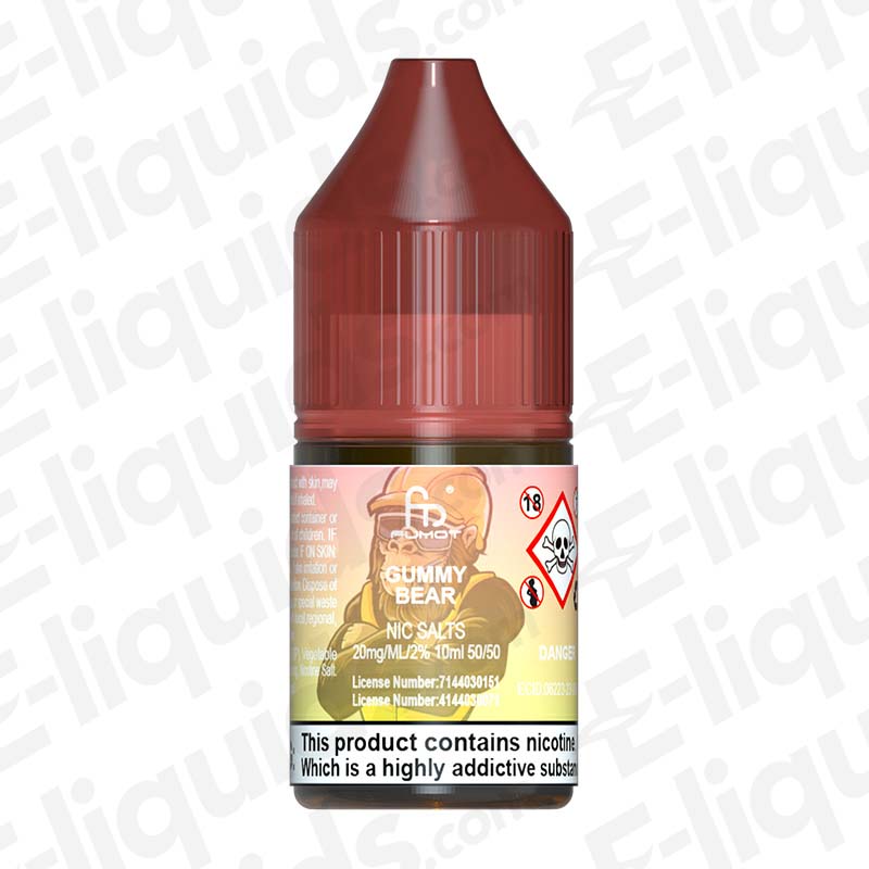Gummy Bear RandM 7000 Nic Salt E-liquid by Fumot in 30ml bottle with 20mg nicotine and 50/50 PG/VG ratio.