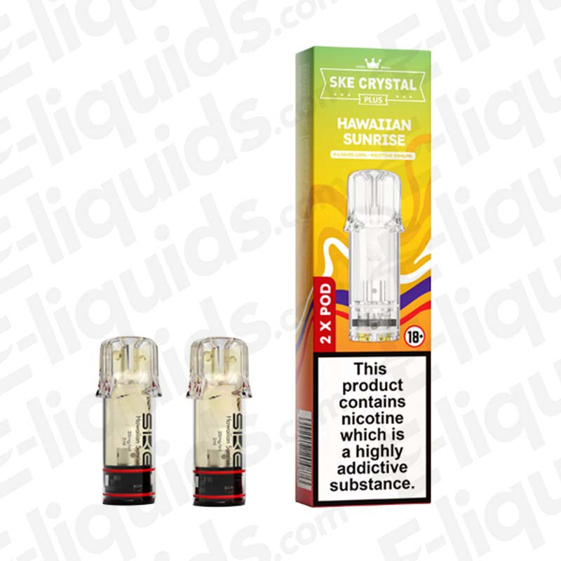 SKE Crystal Plus 20mg Prefilled Pods Hawaiian Sunrise