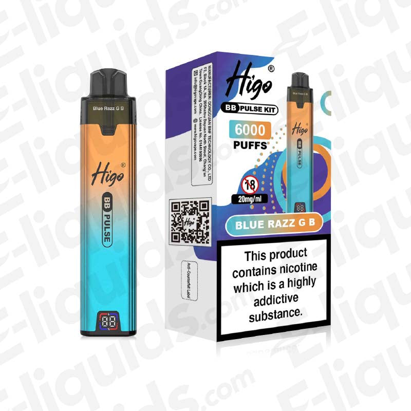 Higo BB Pulse Blue Razz G B Prefilled Pod Kit