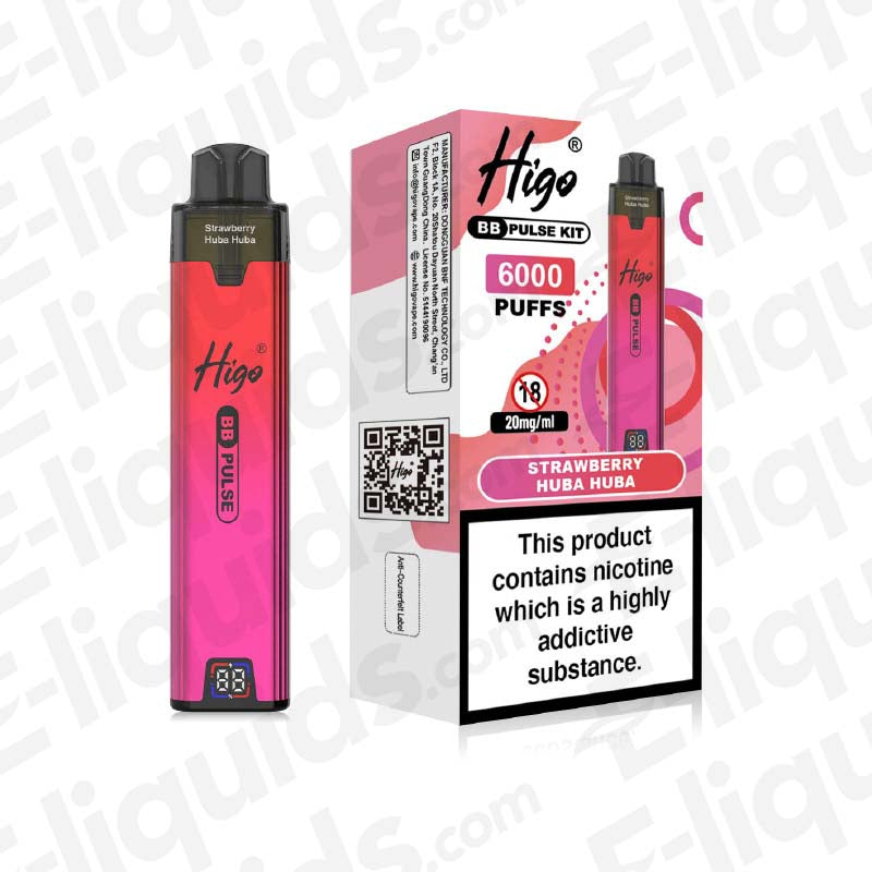 Higo BB Pulse Strawberry Huba Huba Prefilled Pod Kit