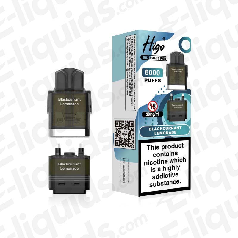Higo BB Pulse Blackcurrant Lemonade Prefilled Pod