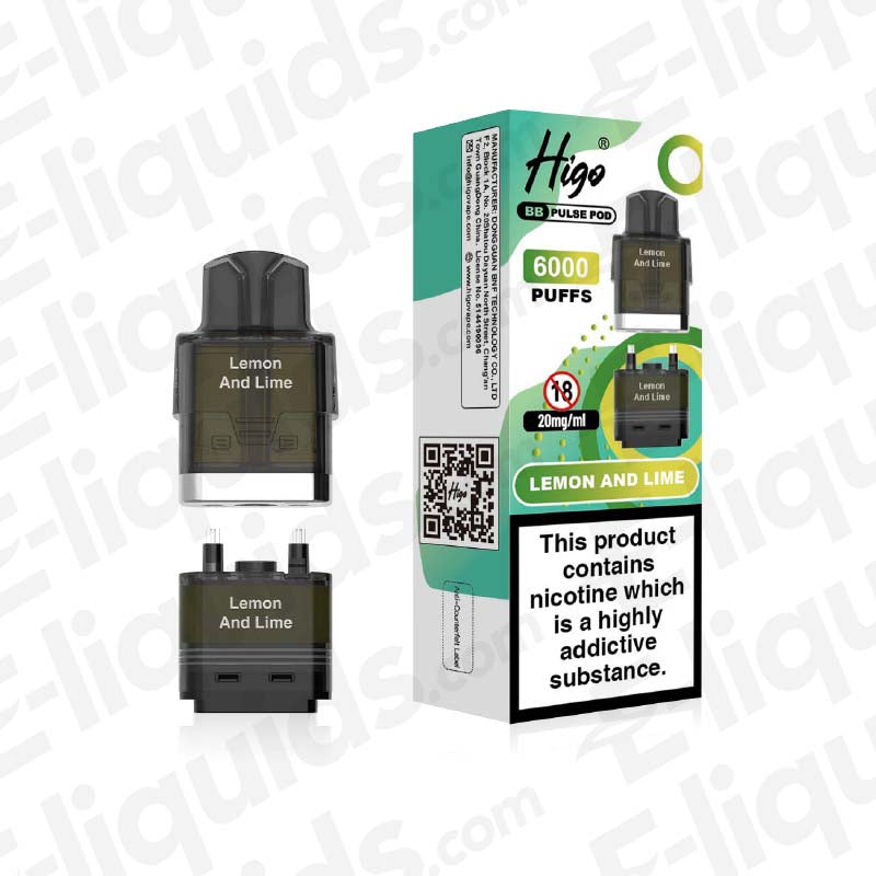Higo BB Pulse Lemon And Lime Prefilled Pod
