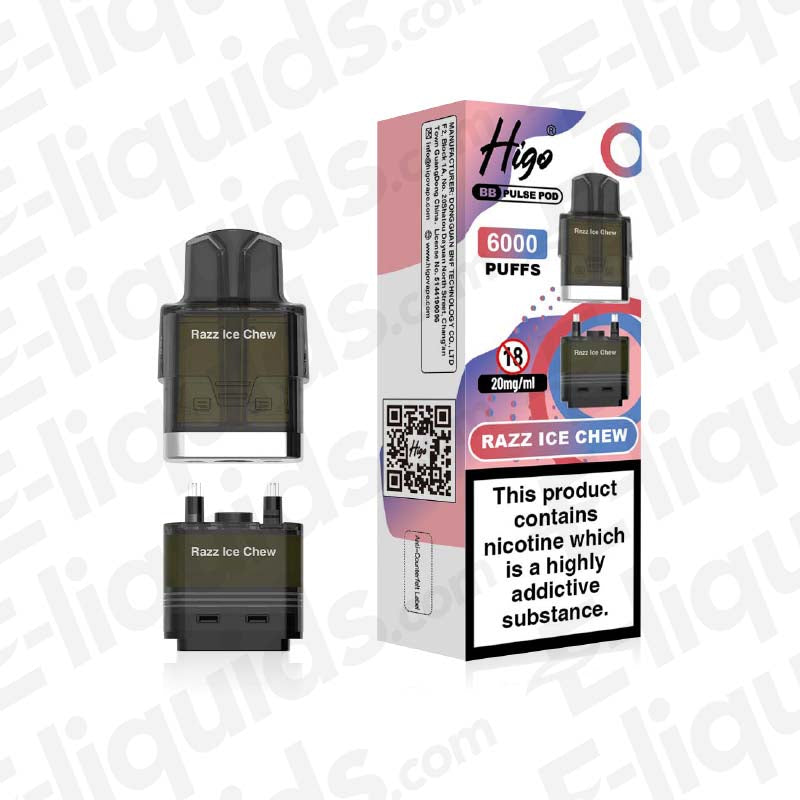 Higo BB Pulse Razz Ice Chew Prefilled Pod