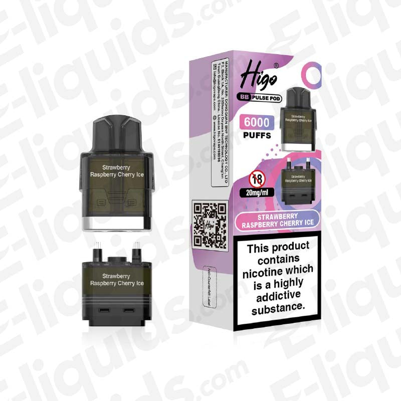 Higo BB Pulse Strawberry Raspberry Cherry Ice Prefilled Pod